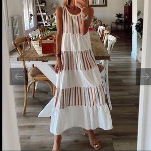 Full of Personality Striped Maxi Dress, NEW